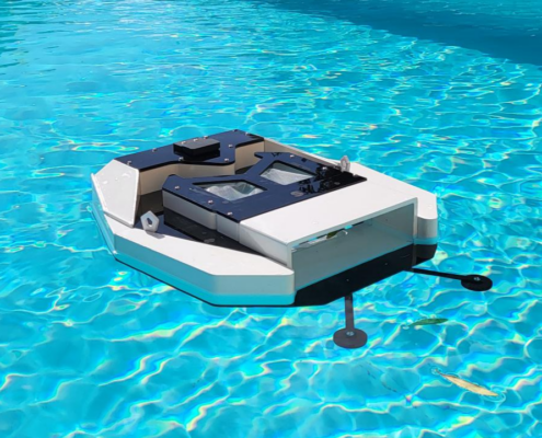 SkimAtom pool skimmer robot. Pool cleaning robot