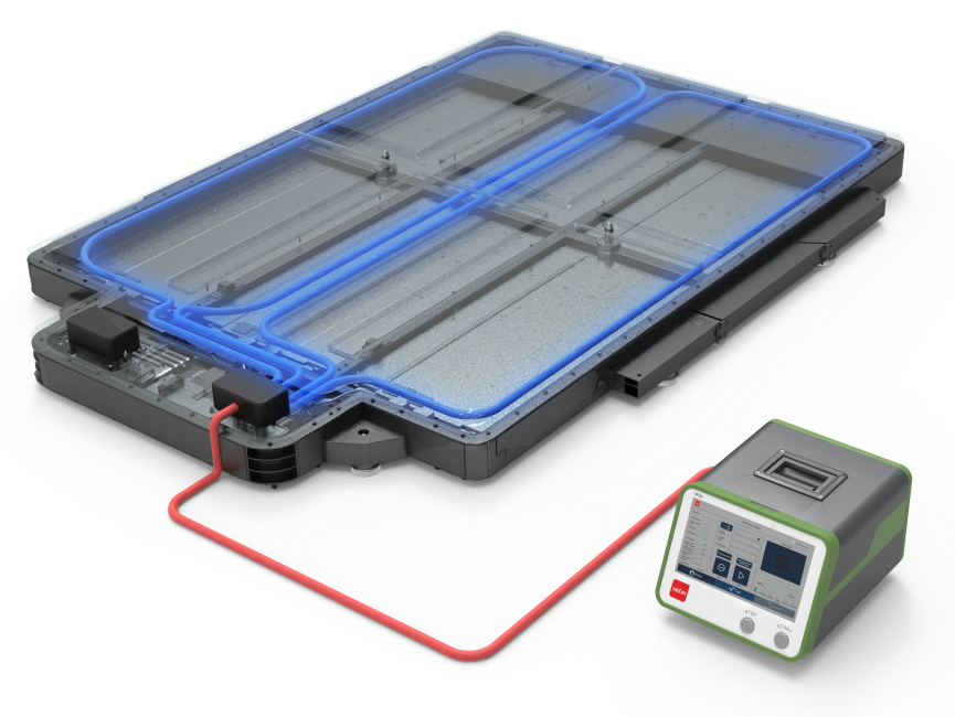 Electric Vehicle Battery (High-Voltage) leakage test cooling system Helim